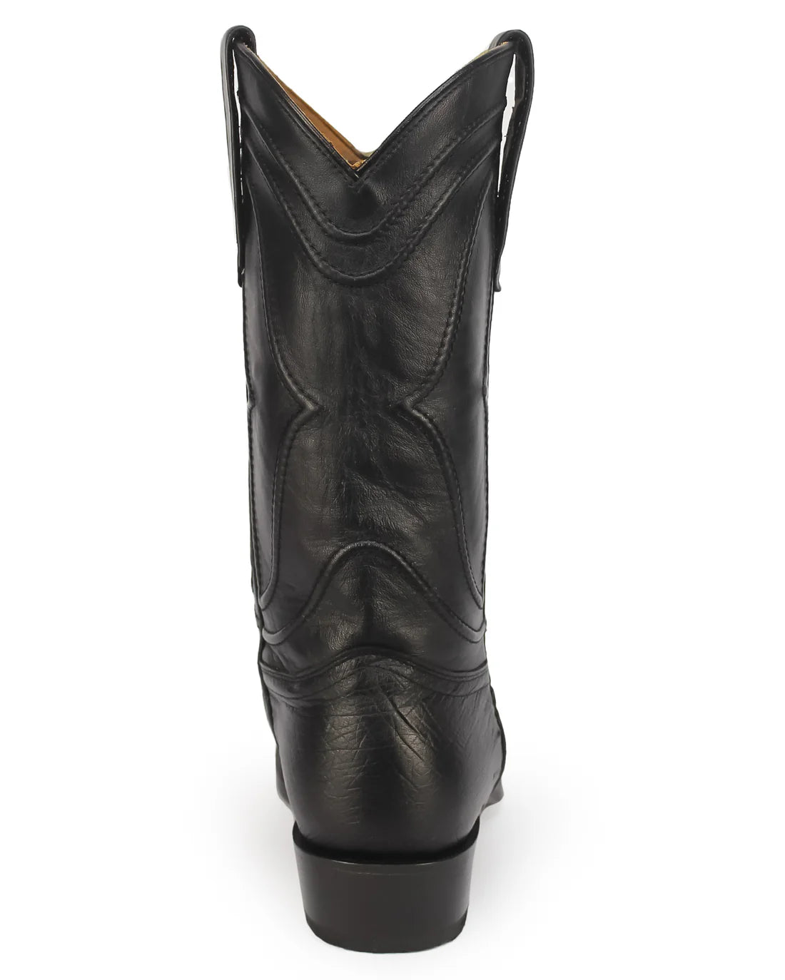King Exotic Men’s Cutter Toe Smooth Ostrich Black Boots 749705