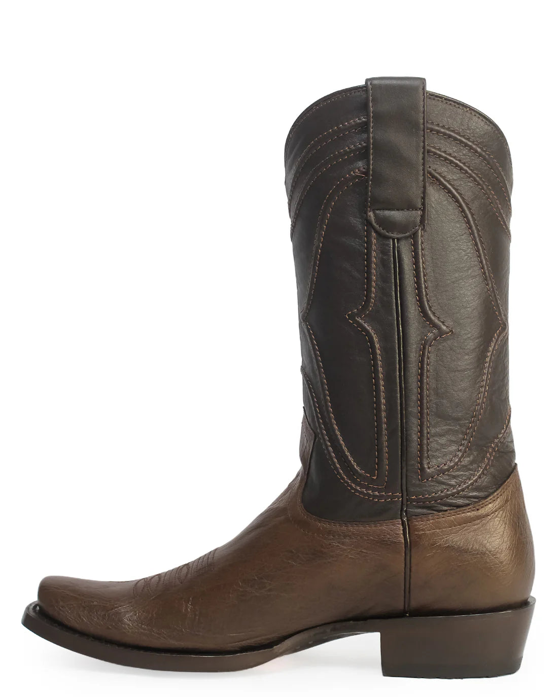 King Exotic Men’s Cutter Toe Smooth Ostrich Brown Boots 749707