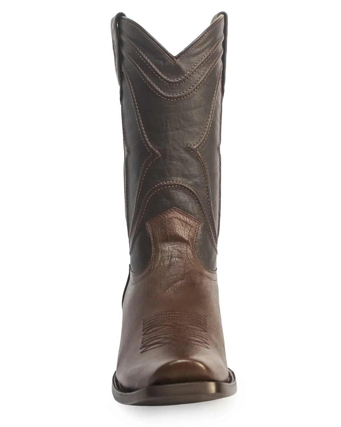 King Exotic Men’s Cutter Toe Smooth Ostrich Brown Boots 749707