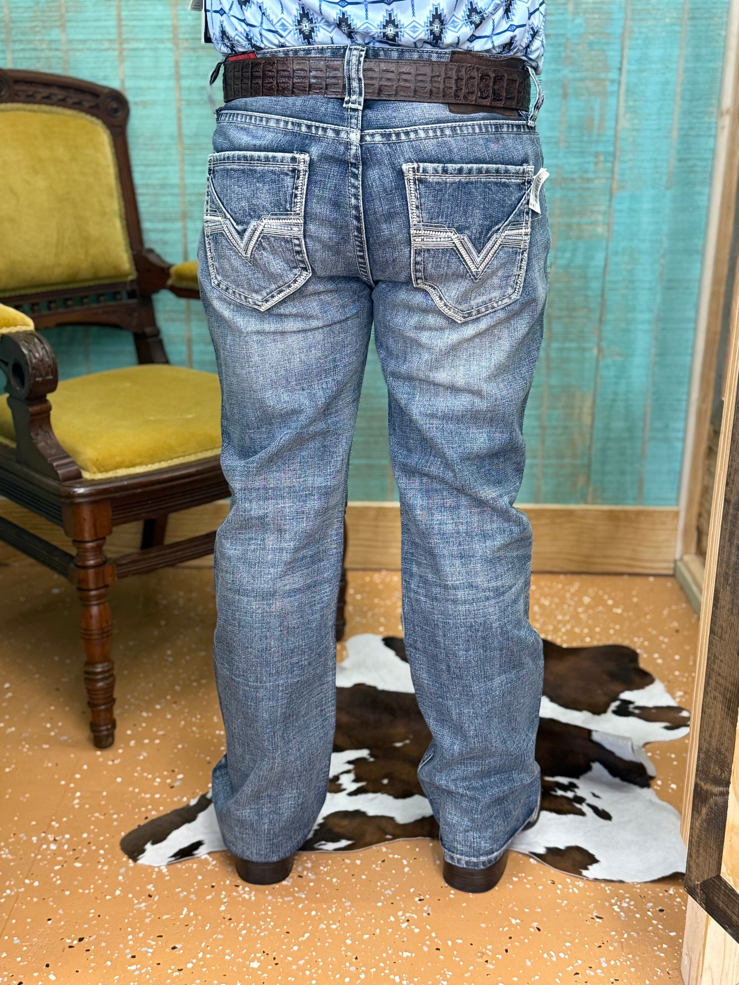 Rock&Roll Double Barrel Relaxed Straight Fit Jeans rrmd0srzpj