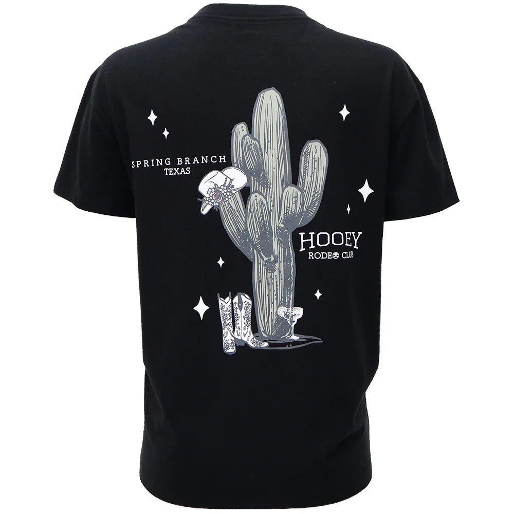 Hooey Ladies Social Club Black W/Grey Cactus T-Shirt HT1776BK