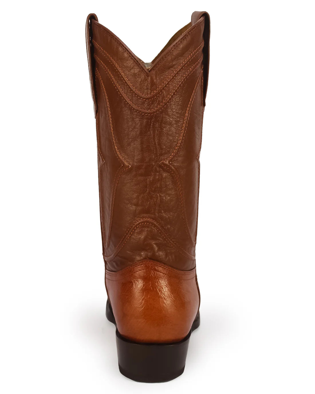 King Exotic Men’s Cutter Toe Smooth Ostrich Brandy Boots 749764
