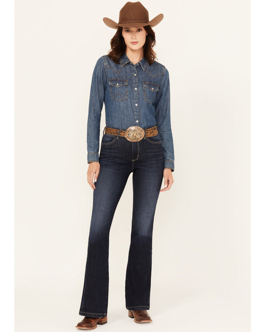 Wrangler High Rise Bespoke Flare Women’s Jeans 112359280
