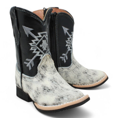 Tanner Mark Infant Leather Square Toe Boots Cow Hair TMI205344
