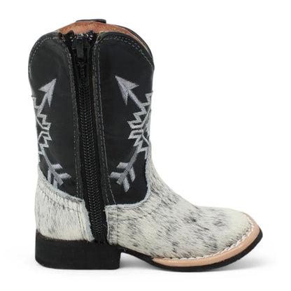 Tanner Mark Infant Leather Square Toe Boots Cow Hair TMI205344