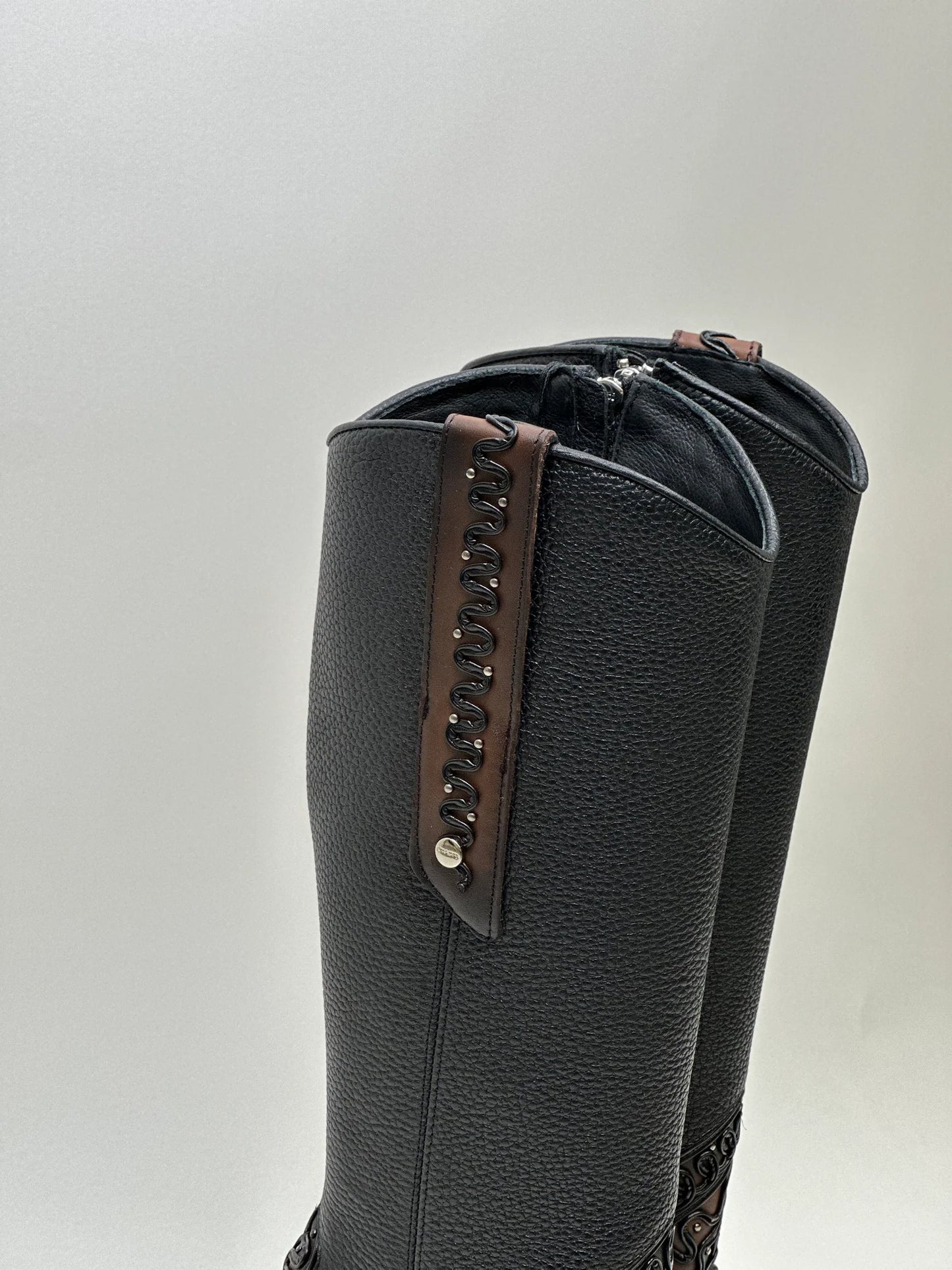 Cuadra Ladies Boot Chocolate Zipper Round Toe CC240