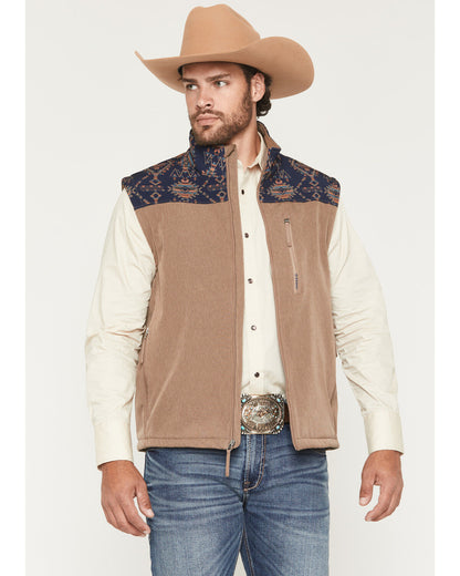 Hooey Men’s Full Zip Vest With Aztec Patterns