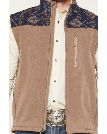 Hooey Men’s Full Zip Vest With Aztec Patterns