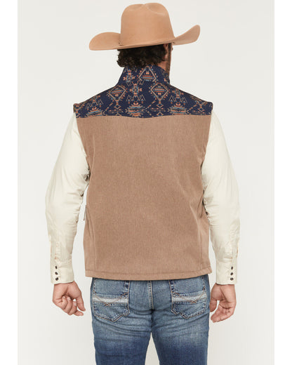 Hooey Men’s Full Zip Vest With Aztec Patterns
