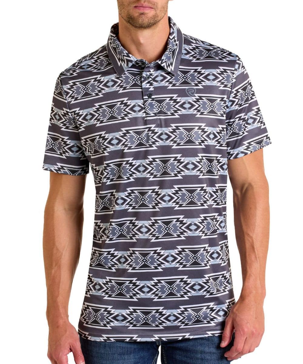 Rock&Roll Men’s Aztec Printed Polo
