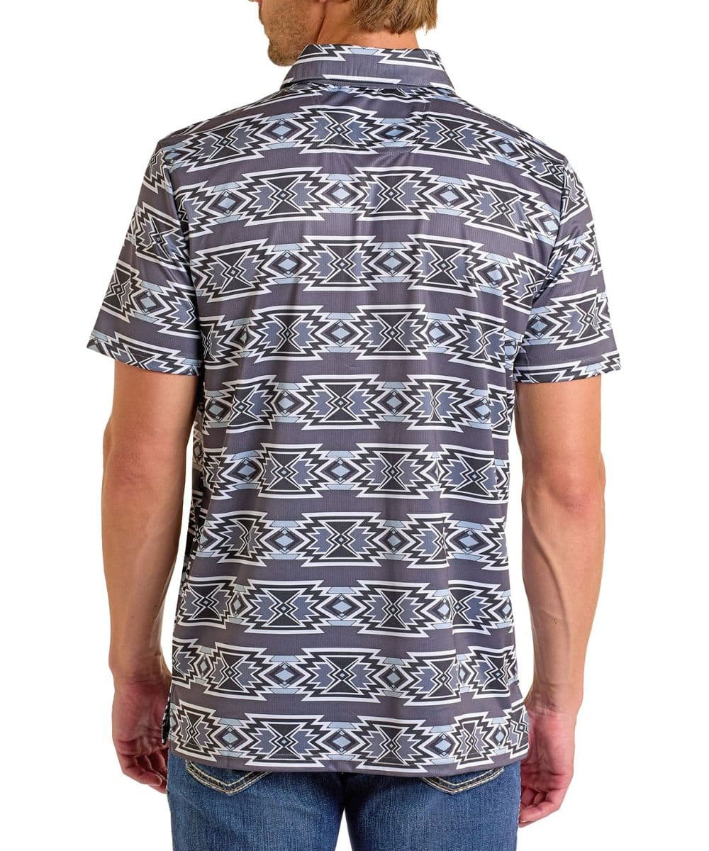 Rock&Roll Men’s Aztec Printed Polo