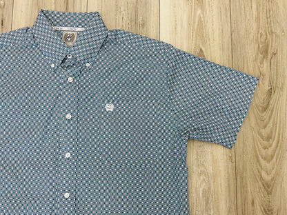 Cinch Men’s Blue Print Short Sleeve Shirt MTW1111501