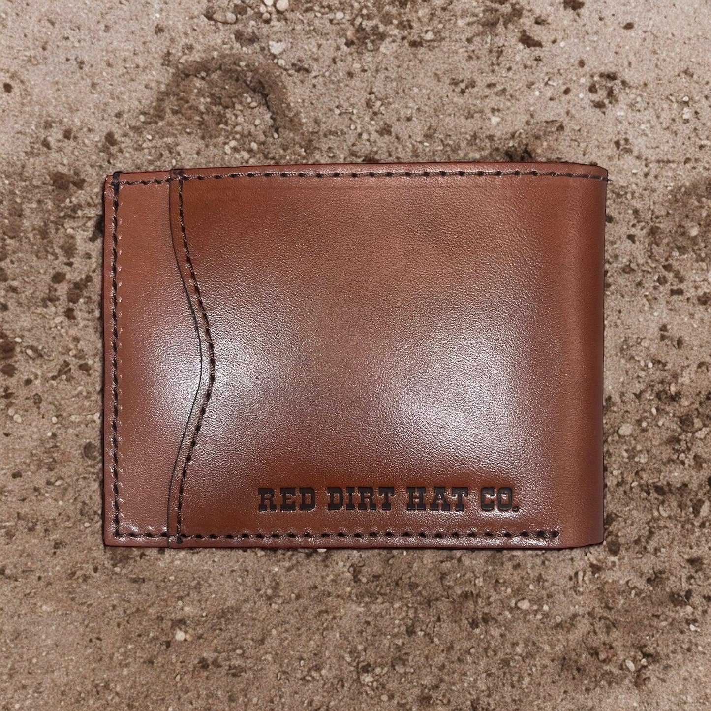 Red Dirt Hat Co. Brown Laced Southwest Medallion Leather Bi-Fold Wallet