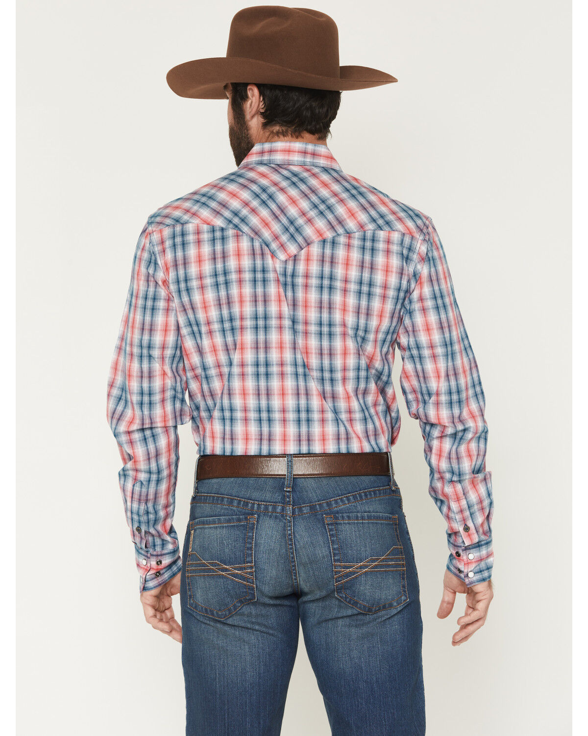 Cinch Men’s Plaid Print Long Sleeve Snap Western Shirt MTW1301091