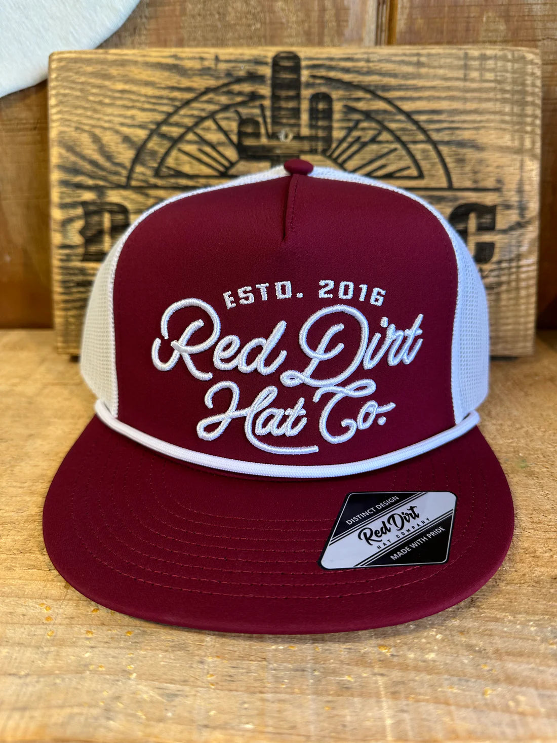 Red Dirt Hat Company Burgundy/White Cap