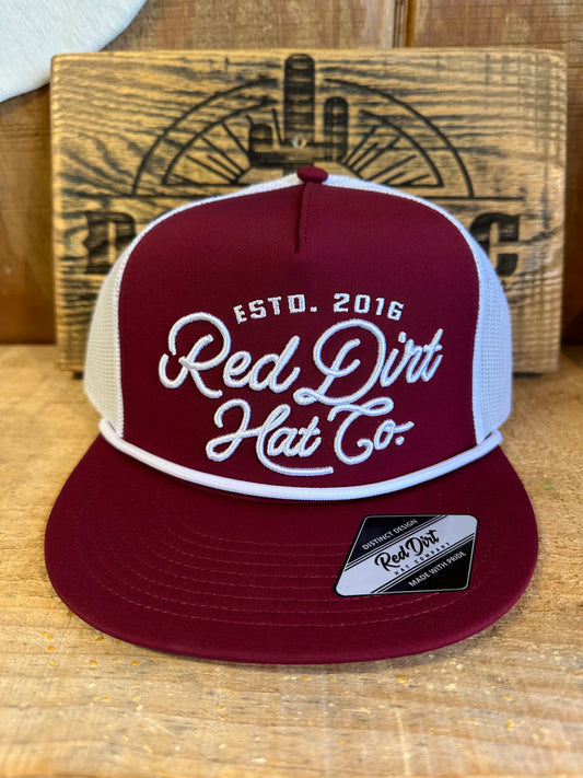 Red Dirt Hat Company Burgundy/White Cap