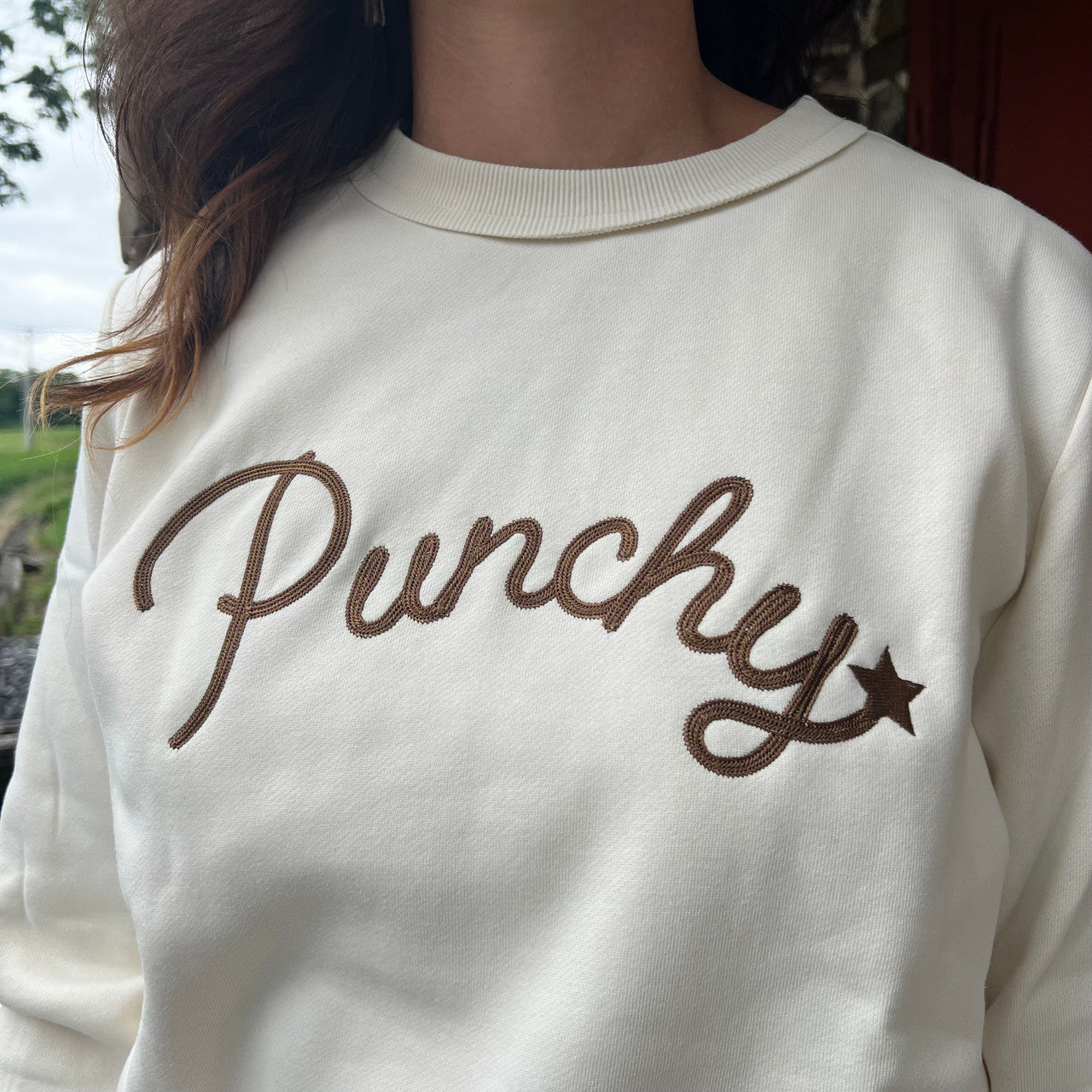 Hooey Ladies Stallion Crew Cream Punchy Crewneck Pullover PH1327CR