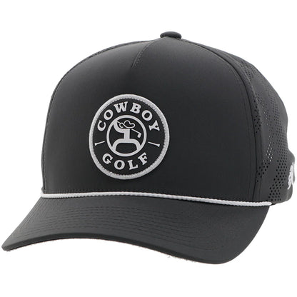 Hooey "Cowboy Golf" Hat Charcoal w/ Black & White Circle Patch