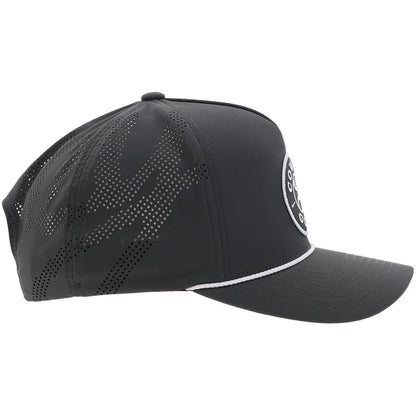 Hooey "Cowboy Golf" Hat Charcoal w/ Black & White Circle Patch