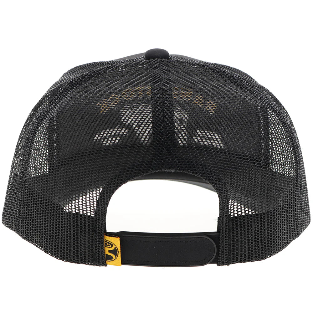 Hooey "Rank Stock" Hat Black w/ Yellow & White Stitching