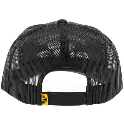 Hooey "Rank Stock" Hat Black w/ Yellow & White Stitching