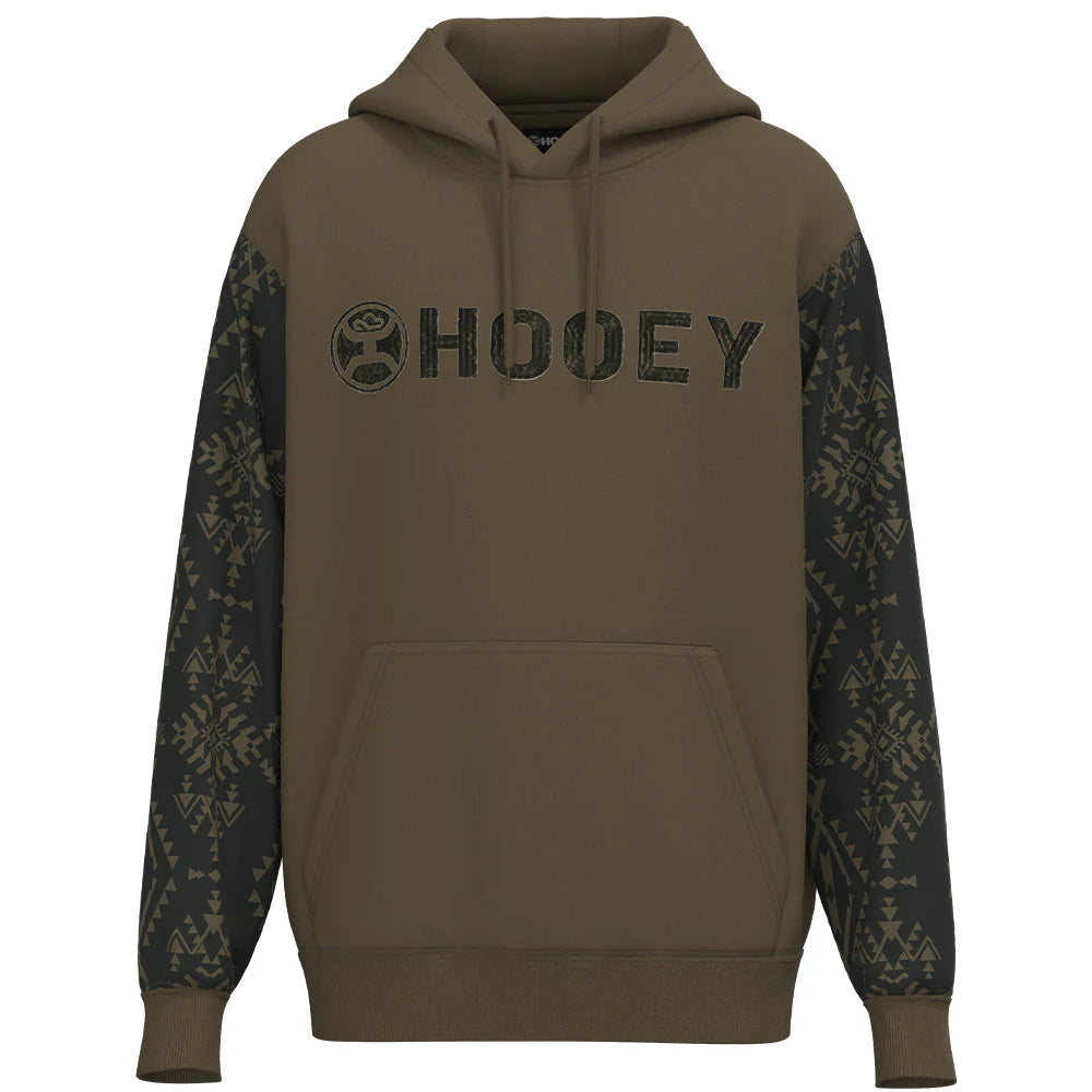 Hooey  "Legendary Hoody" Brown W/Aztec On Sleeves HH1333BRAZ