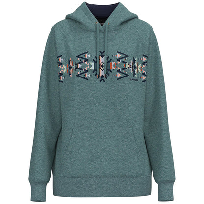 Hooey Ladies "Legendary Polar Fleece" Blue W/Aztec Hoody HH1352BL