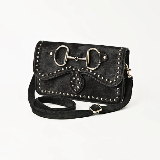American Darling Hair On Hide Cowhide W/Bit Black ADBGM849