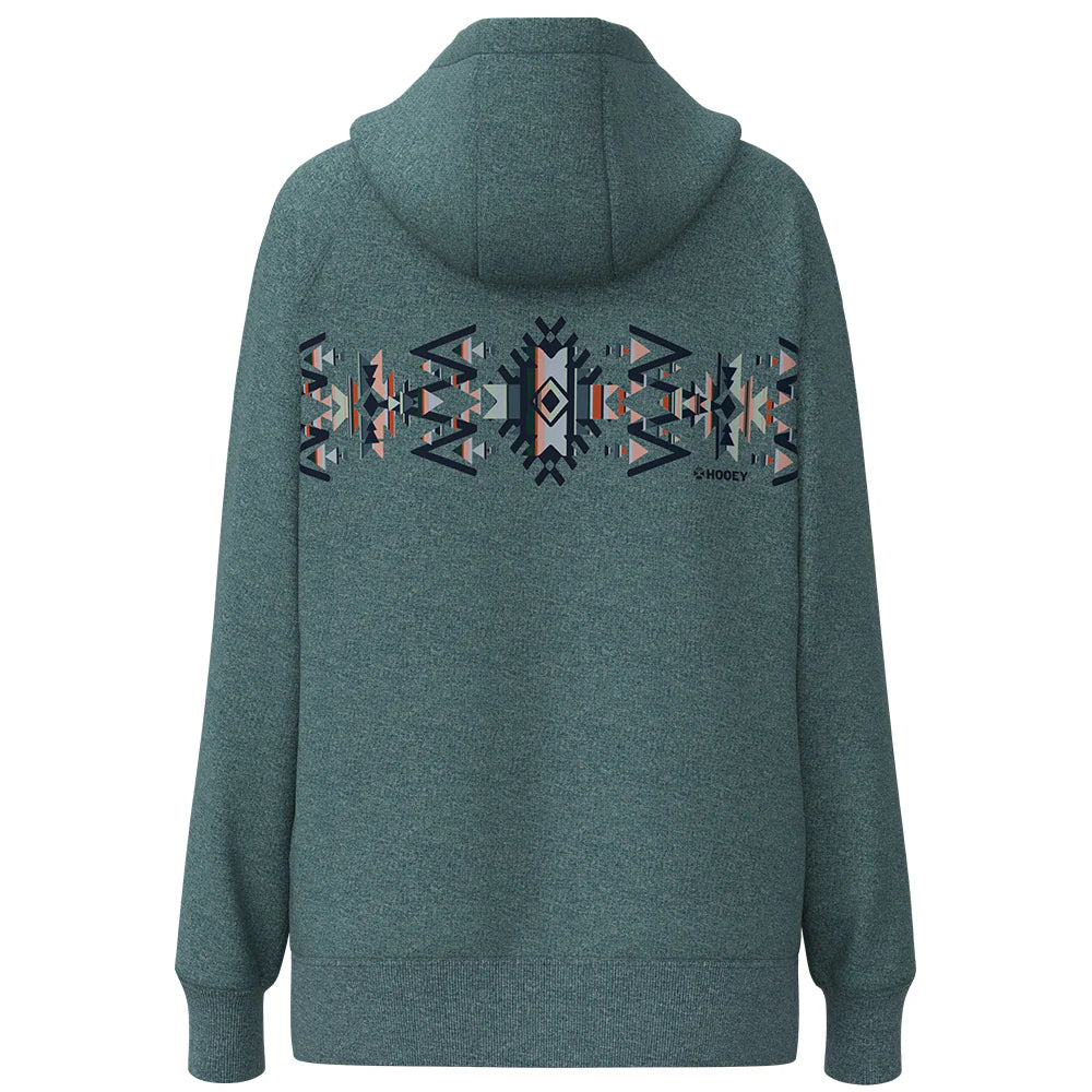Hooey Ladies "Legendary Polar Fleece" Blue W/Aztec Hoody HH1352BL