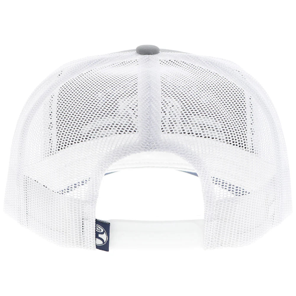 Hooey "RANK STOCK" Hat Grey/White W/ Blue & Black Stitching