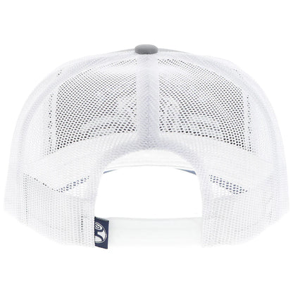 Hooey "RANK STOCK" Hat Grey/White W/ Blue & Black Stitching