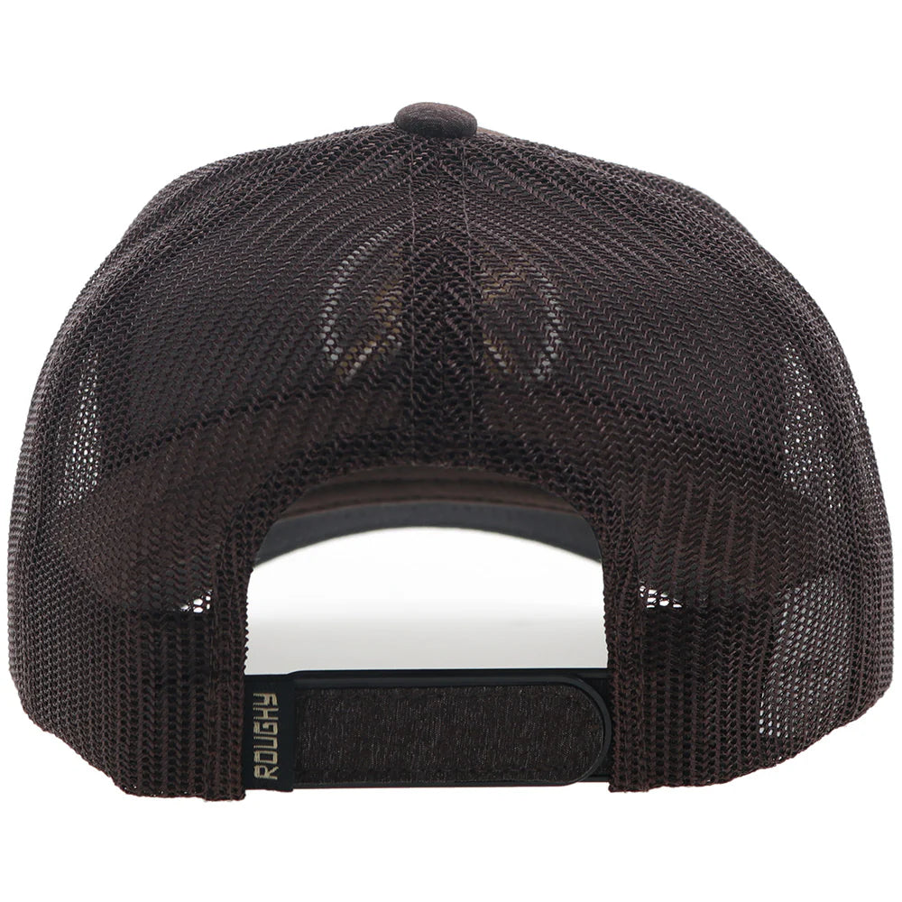 HOOEY "STRAP" ROUGHY HAT BROWN W/TAN & WHITE LOGO