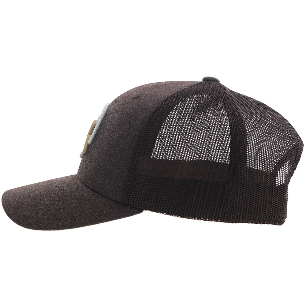 HOOEY "STRAP" ROUGHY HAT BROWN W/TAN & WHITE LOGO