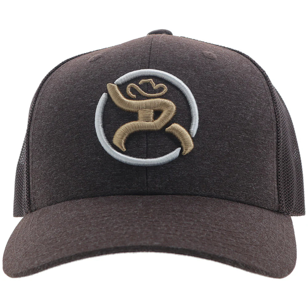 HOOEY "STRAP" ROUGHY HAT BROWN W/TAN & WHITE LOGO