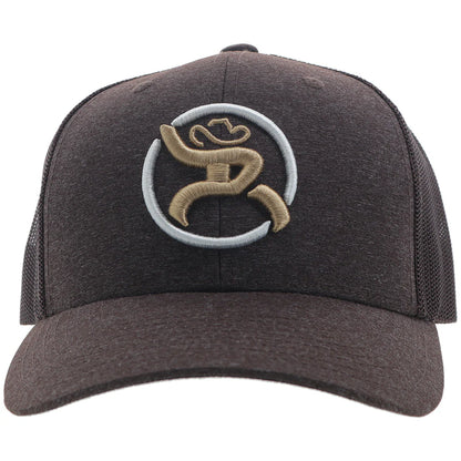 HOOEY "STRAP" ROUGHY HAT BROWN W/TAN & WHITE LOGO