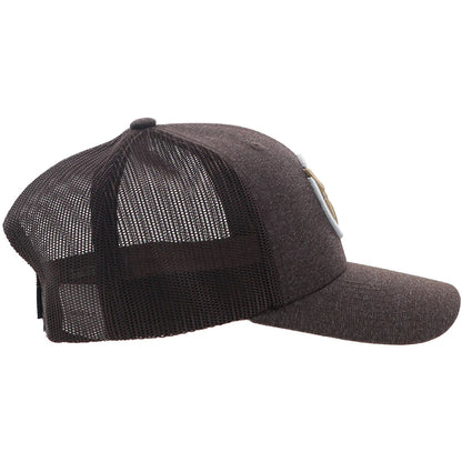 HOOEY "STRAP" ROUGHY HAT BROWN W/TAN & WHITE LOGO