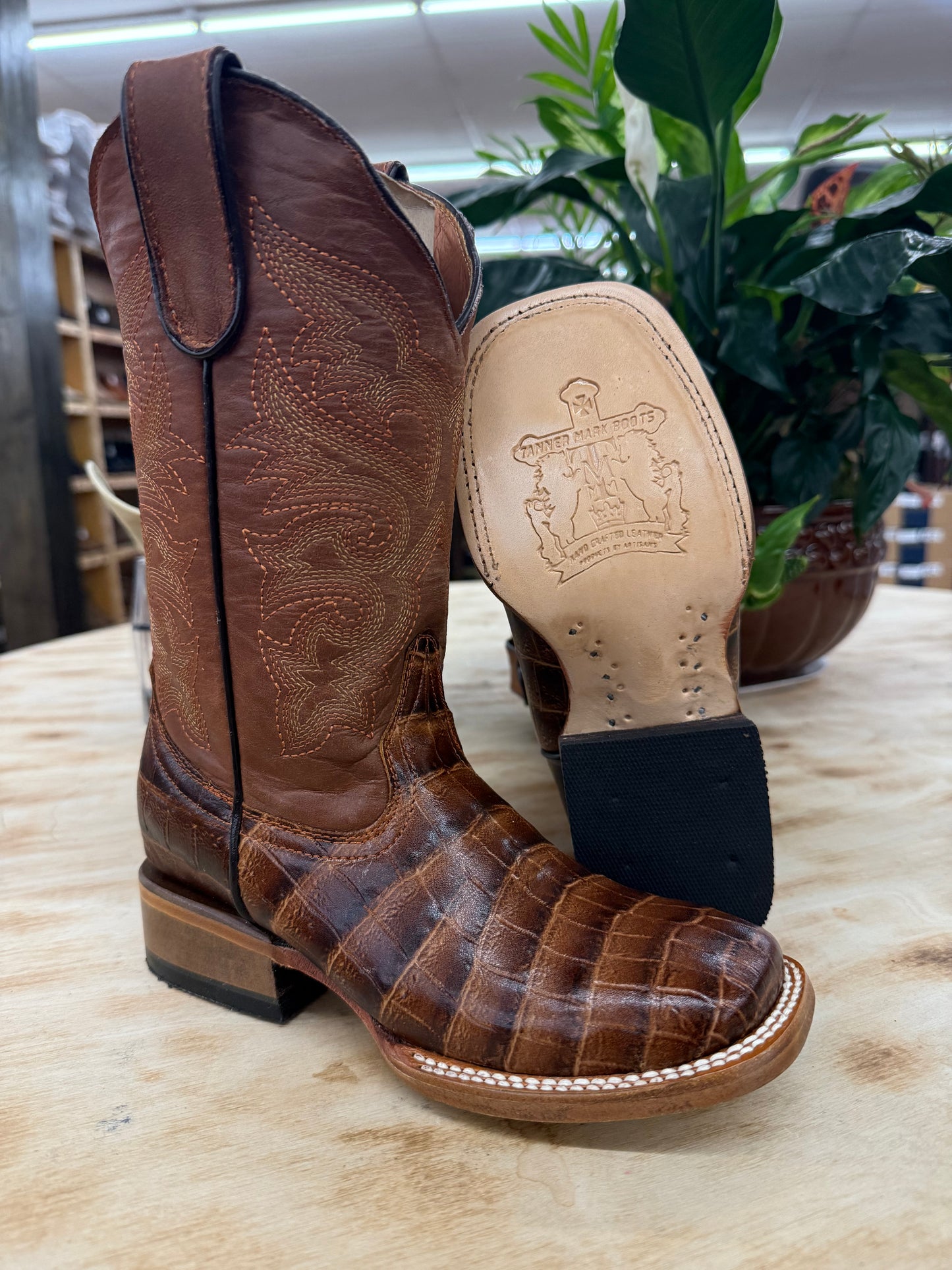 Tanner Mark Youth Joseph Cognac Caiman Belly