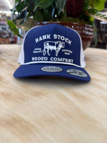 Hooey Rank Stock Navy/White With White Stitching Men’s Hat