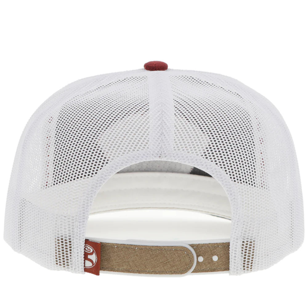 HOOEY "PUNCHY" HAT TAN/WHITE W/BLUE/ RUST & WHITE PATCH