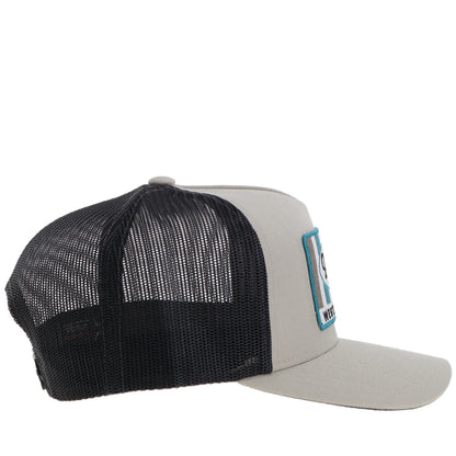 HOOEY "SUDAN" HAT TAN/CHARCOAL W/TAN/WHITE/BLUE PATCH