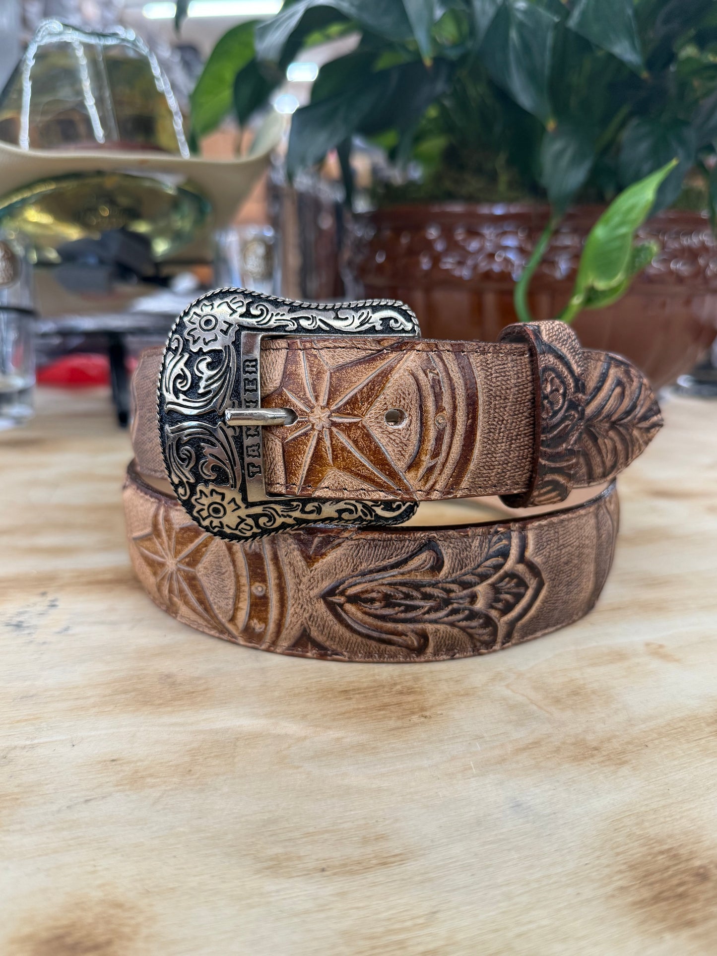 Tanner Mark Orix Print Handtool Horseshoe Men’s Belt