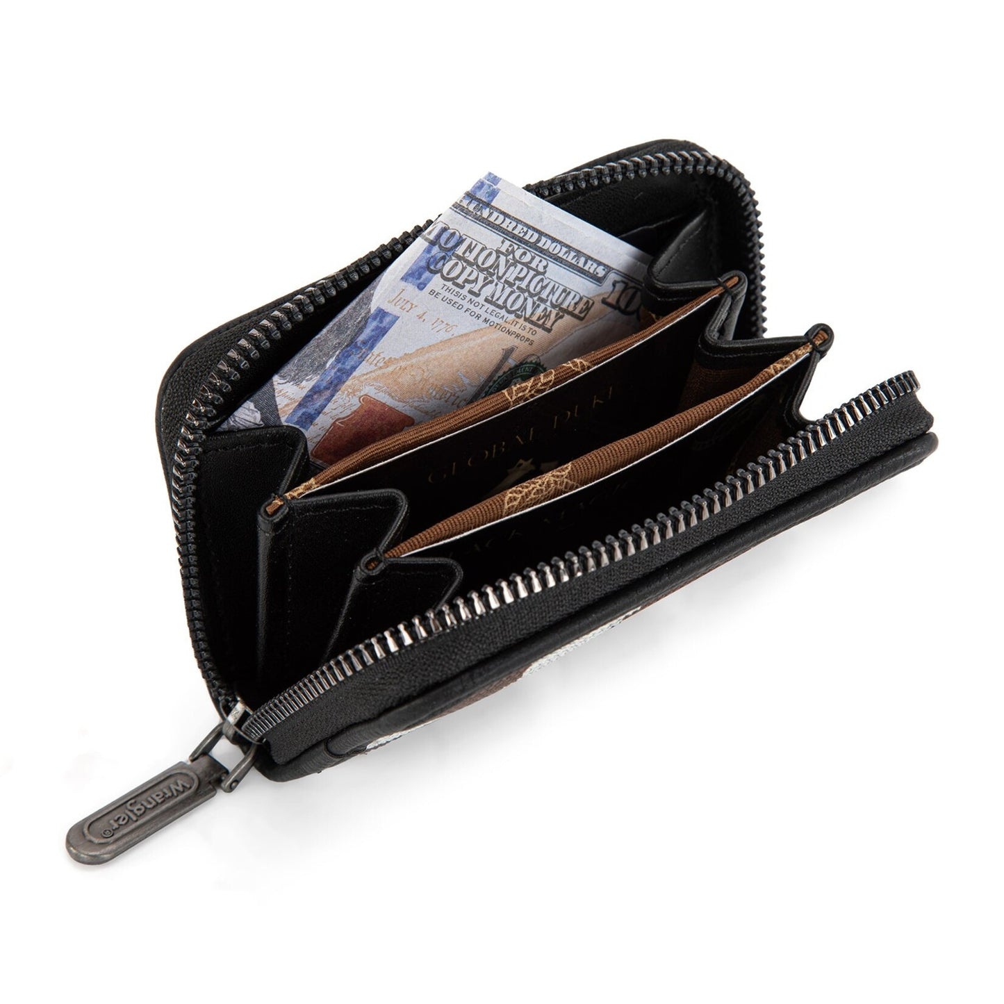 Wrangler Black Wrangler Cow Print Small Wallet WG301-W083BK