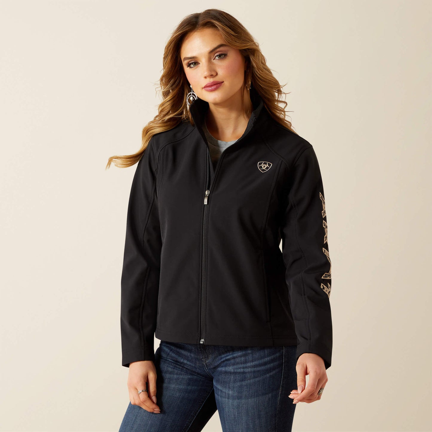 Ariat Logo Softshell Womens Canceled Carry Black Jacket 10062308