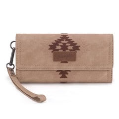 Wrangler Aztec Embroidered Wallet/Wristlet -Tan WG218-W068TN