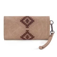 Wrangler Aztec Embroidered Wallet/Wristlet -Tan WG218-W068TN