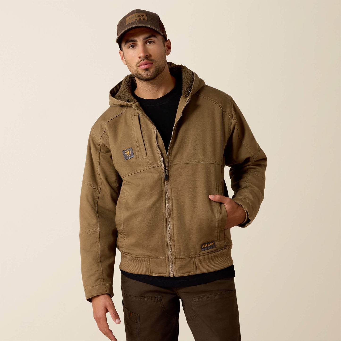 Ariat Rebar DuraCanvas Men’s Field Khaki Jacket 10032964.