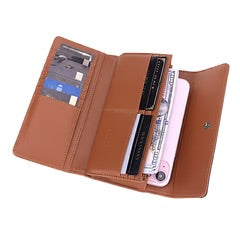 Wrangler Western Floral Tooled Tri-fold RFID Wallet/Wristlet Brown WG196-W056BR