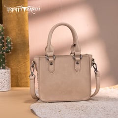 Trinity Ranch Floral Tooled Collection Mini Tote/Crossbody Tan TR192-8800TN