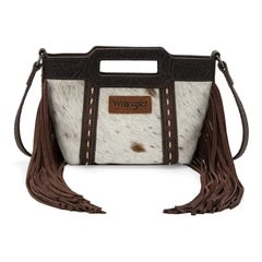 Wrangler Genuine Cowhide Top Handle Fringe Crossbody Coffee WG283-8015CF