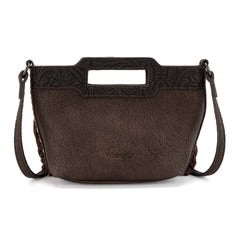 Wrangler Genuine Cowhide Top Handle Fringe Crossbody Coffee WG283-8015CF